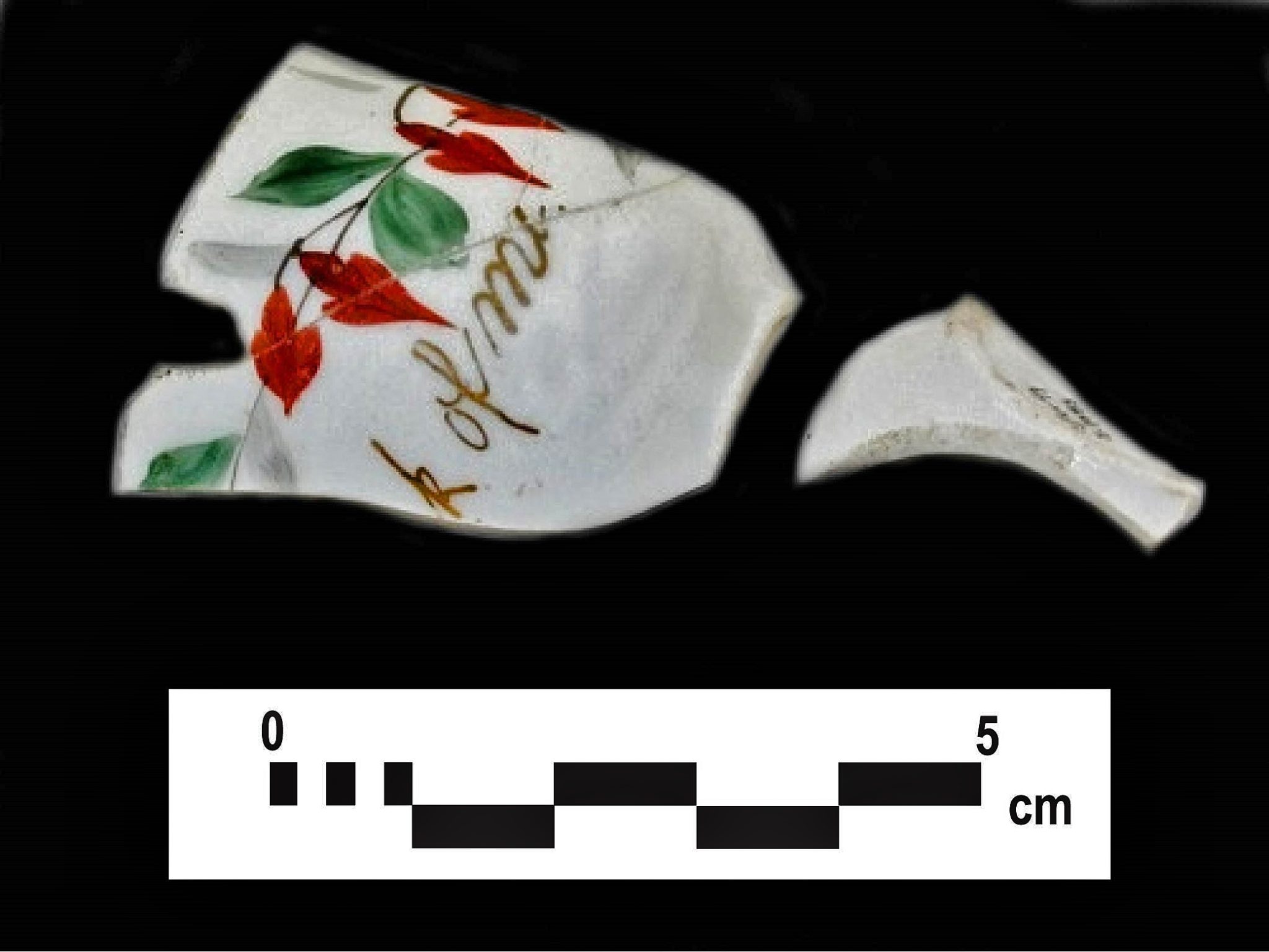 Child's teacup fragment from the Bishop's Block Site (late-nineteenth century).