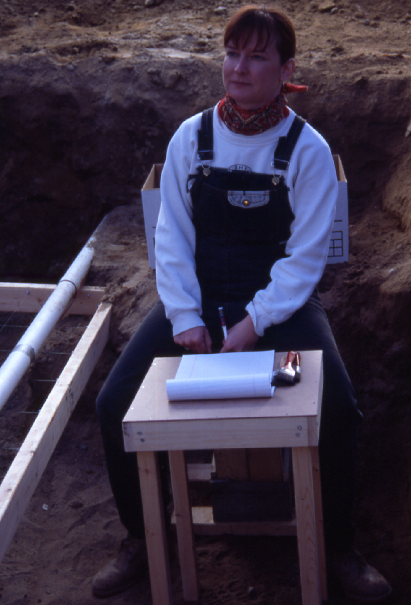 Beverly Garner at the Moatfield Excavation Ontario Archaeology Ossuary