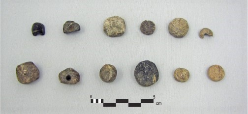 Photo plate of beads from the Hidden Spring site